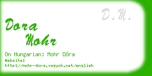 dora mohr business card
