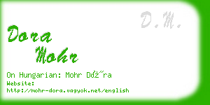 dora mohr business card